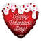 Globo de lámina de corazón derretido Feliz Día de San Valentín de 18" (P3) | Compra 5 o más y ahorra un 20 %