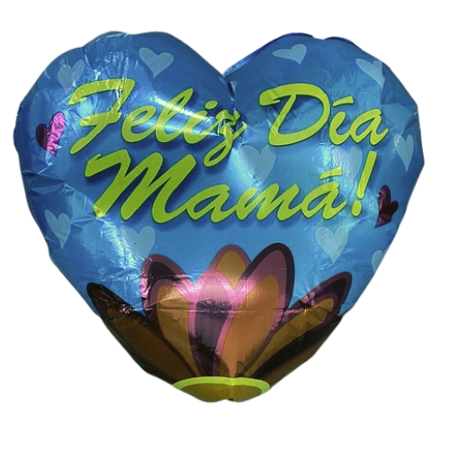 36" Feliz Dia Mama Daisy Heart Foil Balloon | Clearance - Whiles Supplies Last