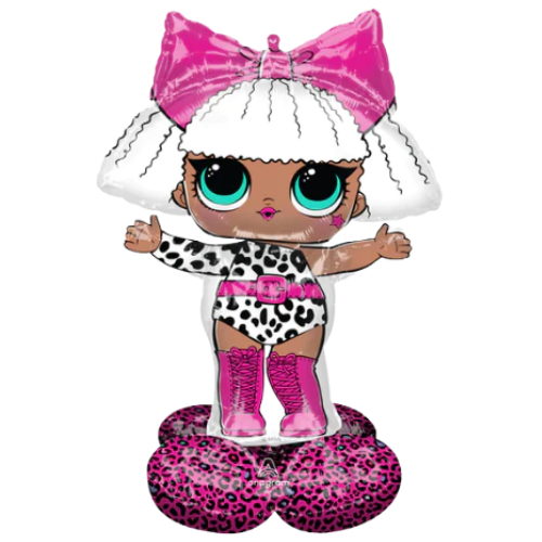 47" Anagram LOL Glam Diva Airloonz Foil Balloon | Stands Over 4 Feet Tall- No Helium Required!