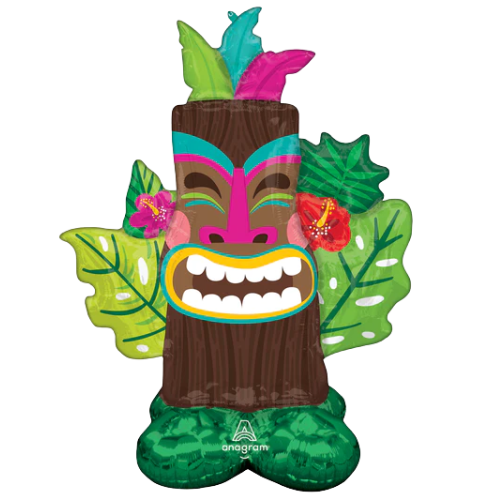 53" Tiki Airloonz Foil Balloon | Stands Over 4 Feet Tall - No Helium Required!