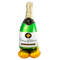 60" Bubbly Wine Bottle Airloonz Foil Balloon (P31) | Stands 5 Feet Tall - No Helium Required!