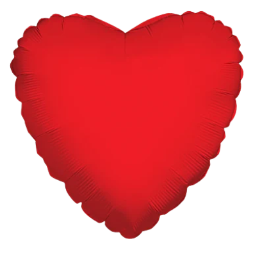 Globo de lámina roja de corazón sólido SC de 18" (P3) | Compra 5 o más y ahorra un 20 %