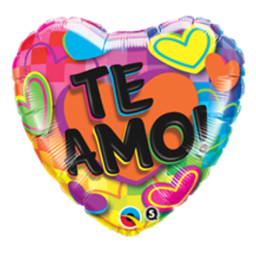 Globo de papel de aluminio Te Amo! Fun Hearts de 18" | Compra 5 o más y ahorra un 20 %