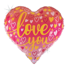 23" Ombre Love You Heart Foil Balloon (P11)