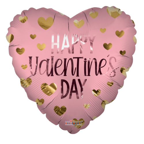 Globo de lámina mate de 18" Happy Valentine's Day Hearts (P3) | Compra 5 o más y ahorra un 20 %