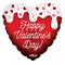 Globo de papel de aluminio con corazón derretido Happy Valentine Day de 36 pulgadas (P10) | 5 unidades