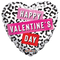 36" Happy Valentines Day Animal Print Foil Balloon (P9) | 5 Count