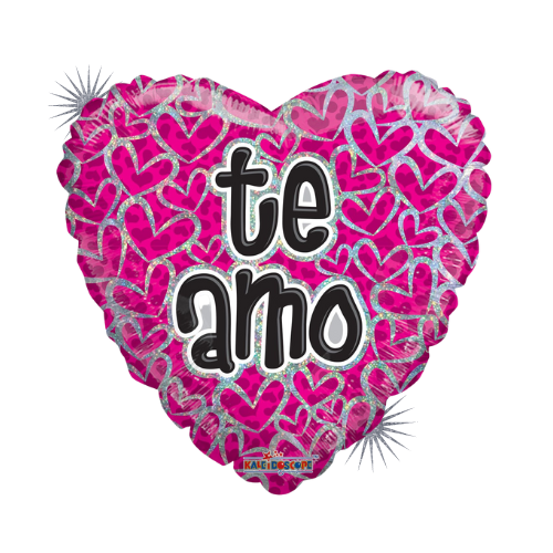 9" Te Amo Chula Heart Holographic Foil Balloon (P17) | Buy 5 Or More Save 20%