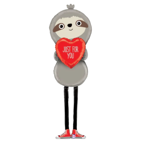 67" Special Delivery Sloth Foil Balloon (P15) | Stands Over 5 Feet Tall!