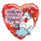 Globo de lámina holográfica Unicorn Love Heart de 18" (WSL) | Compre 5 o más y ahorre un 20 %