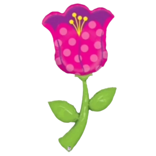 Globo de lámina de tulipán rosa Fresh Picks de 60" (P15) | ¡Mide 5 pies de alto!