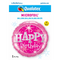 Globo de papel de aluminio brillante rosa Happy Birthday de 18" | Compre 5 o más y ahorre un 20 %