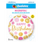18" Happy Birthday Pink and Gold Dots Foil Balloon | Buy 5 Or More Save 20%