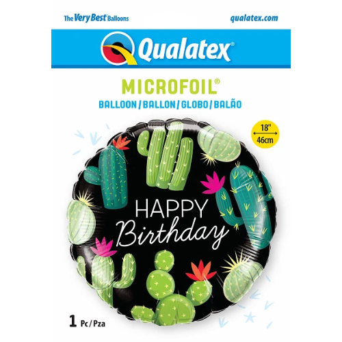 18" Birthday Cactuses Foil Balloon | Buy 5 Or More Save 20%