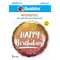 Globo de aluminio dorado y dorado rosa de 18" Happy Birthday Ombre | Compre 5 o más y ahorre un 20 %