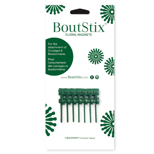 Imán floral BoutStix para ramilletes y ojales | 7 cuentas