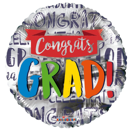 18" Congrats Grad! Banner Foil Balloon (WSL) | Clearance - While Supplies Last!