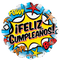 18" Cumpleanos Comic (D)- Globo sin papel de aluminio Happy Birthday | Compra 5 o más y ahorra un 20 %