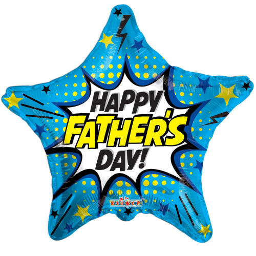 18" Father's Day Burst Foil Balloon (P21) | Buy 5 Or More Save 20%