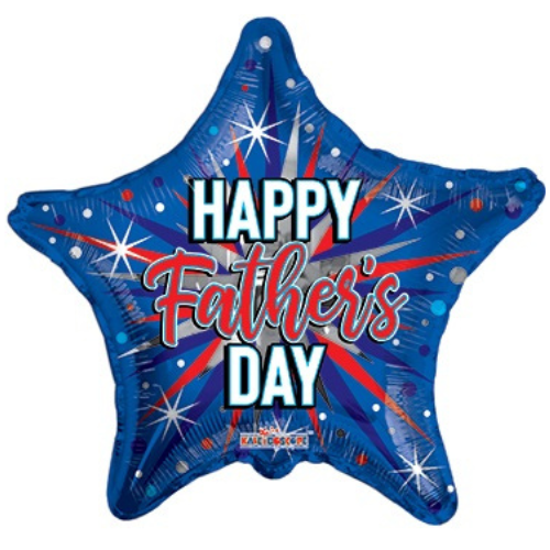 18" Father's Day Star Foil Balloon (P22) | Buy 5 Or More Save 20%
