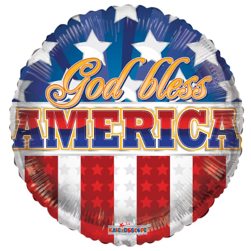 Globo de aluminio de 18" God Bless America (P21) | Compra 5 o más y ahorra un 20 %