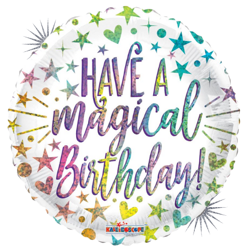18" Have a Magical Birthday Holographic Foil Balloon | Buy 5 Or More Save 20%