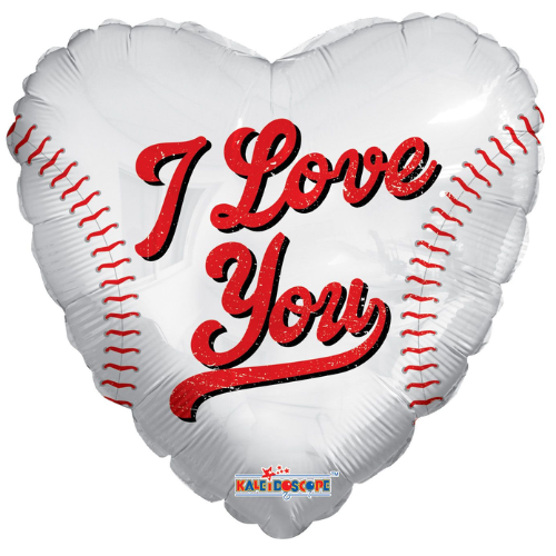 18" I Love You Sport Heart Foil Balloon (P5) | Buy 5 Or More Save 20%