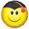 Globo de aluminio Little Smiley Grad de 18" (P25) | Compra 5 o más y ahorra un 20 % 