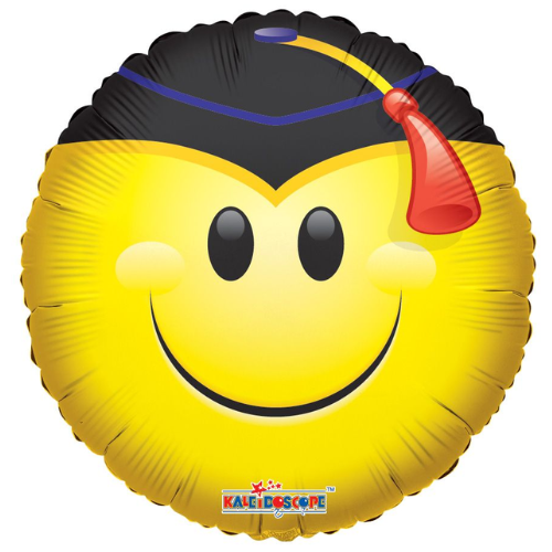 Globo de aluminio Little Smiley Grad de 18" (P25) | Compra 5 o más y ahorra un 20 % 