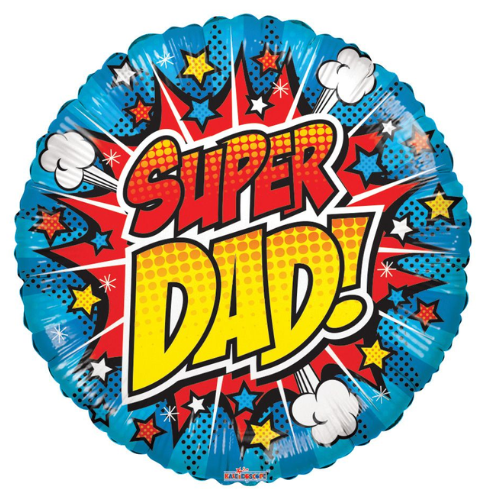 18" Super Dad! Non Foil Balloon (P21) | Buy 5 Or More Save 20%