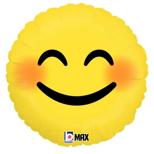 18" Betallic Emoji Smiley Foil Balloon | Buy 5 Or More Save 20%