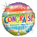 18" Lots O' Congrats Holographic Foil Balloon | Buy 5 Or More Save 20%