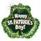 Globo de lámina holográfica (WSL) St. Patrick's Shamrock de 18" | Compre 5 o más y ahorre un 20 %