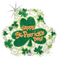 Globo de lámina holográfica (WSL) St. Pat's Swirl Shamrock de 18" | Compre 5 o más y ahorre un 20 %