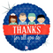18" Thanks For All You Do First Responder Holographic Foil Balloon (P4) | Buy 5 Or More Save 20%