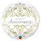Globo metalizado de aniversario de 18" | Compre 5 o más y ahorre un 20 %