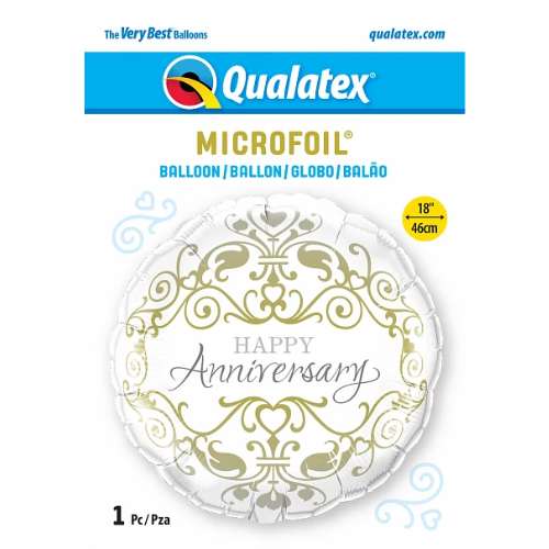 18" Anniversary Foil Balloon | Buy 5 Or More Save 20%
