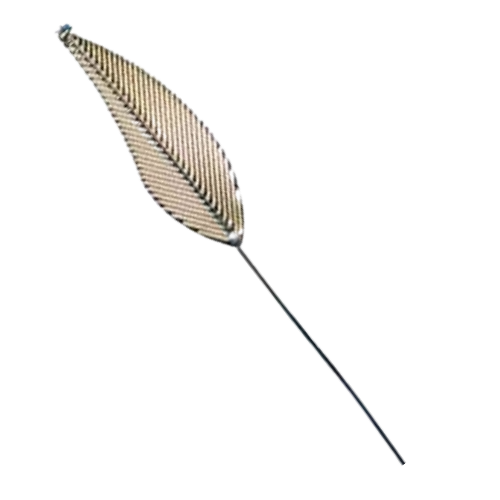 Accesorio floral de alambre chapado en metal Chic Leaf | 6 cuentas