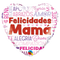 18" Felicidades Mama Words Heart Foil Blaloon (P10) | Compra 5 o más y ahorra un 20 %