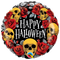 Globo de papel de aluminio con calaveras doradas de Halloween (WSL) de 18" | Liquidación: hasta agotar existencias