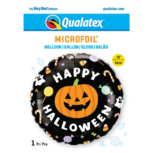 18" Halloween Jack & Candles Foil Balloon (P13) | Buy 5 Or More Save 20%