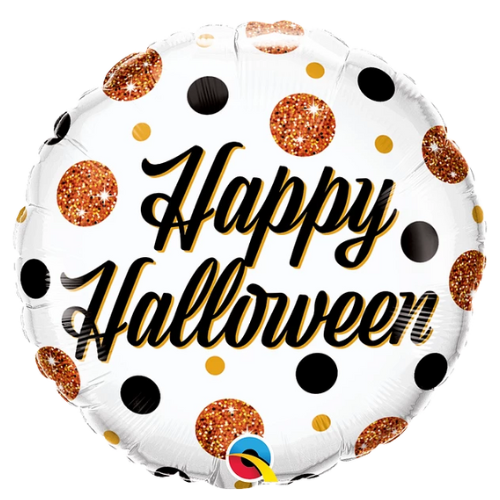 18" Halloween Sparkly Dots Foil Balloon (WSL) | Clearance - While Supplies Last!