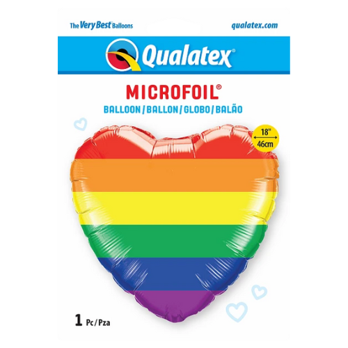 18" Rainbow Heart Balloon Foil Balloon (WSL)