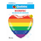 Globo de papel de aluminio con forma de corazón arcoíris de 18" (WSL) | Compre 5 o más y ahorre un 20 %