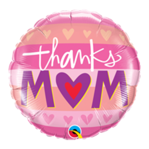 18" Thanks M(HEART)M Foil Balloon (WSL) | Clearance - While Supplies Last!