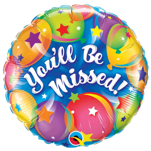 Globo de papel de aluminio de 18" You'll Be Missed Balloons | Compre 5 o más y ahorre un 20 %