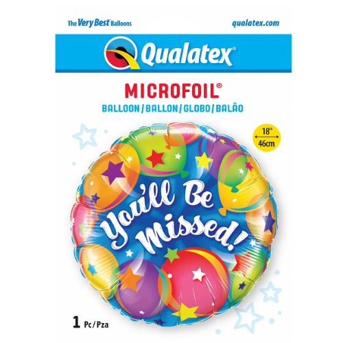 Globo de papel de aluminio de 18" You'll Be Missed Balloons | Compre 5 o más y ahorre un 20 %