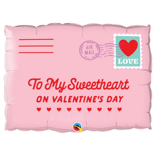 30" Addressed To My Sweetheart Envelope Foil Balloon (P8)