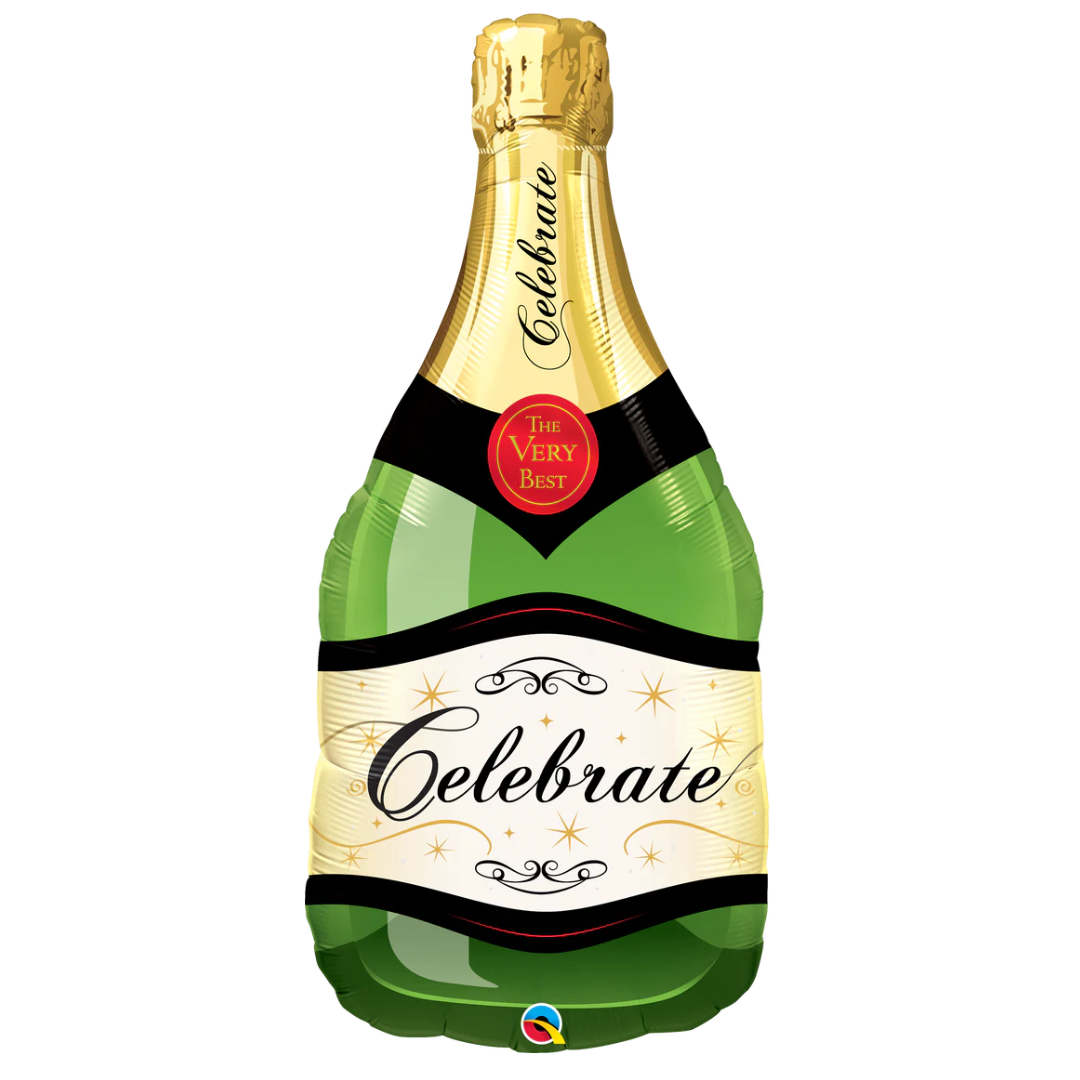 39" Celebrate Bubbly Wine Bottle Foil Balloon (P32)