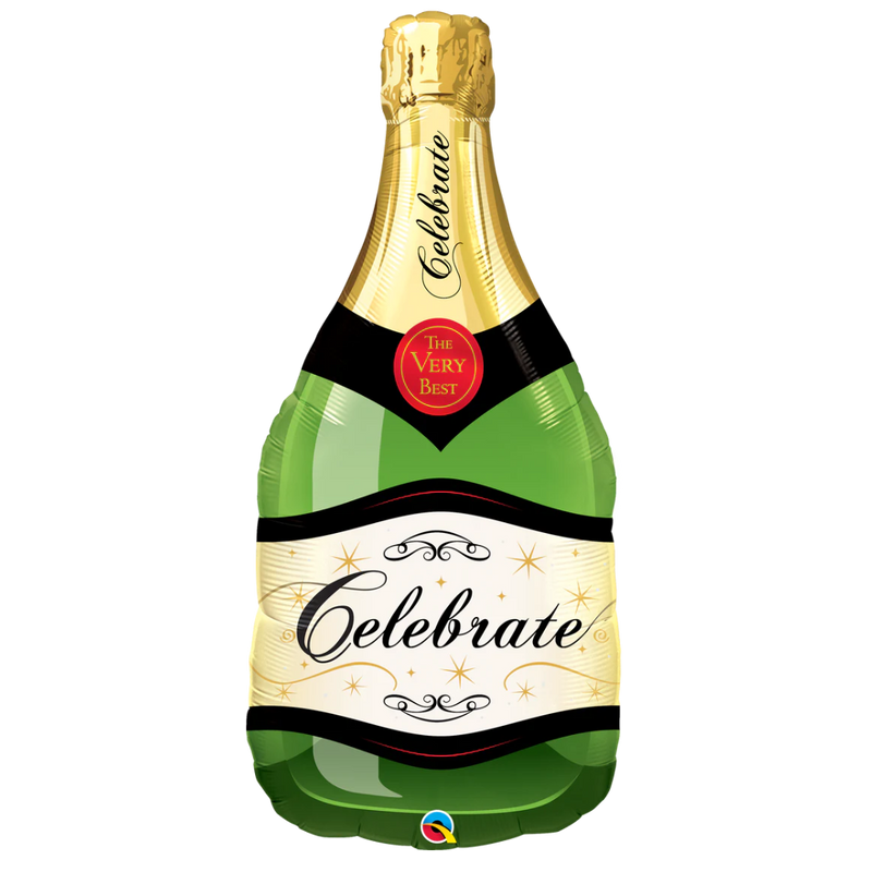 39" Celebrate Bubbly Wine Bottle Foil Balloon (P32)